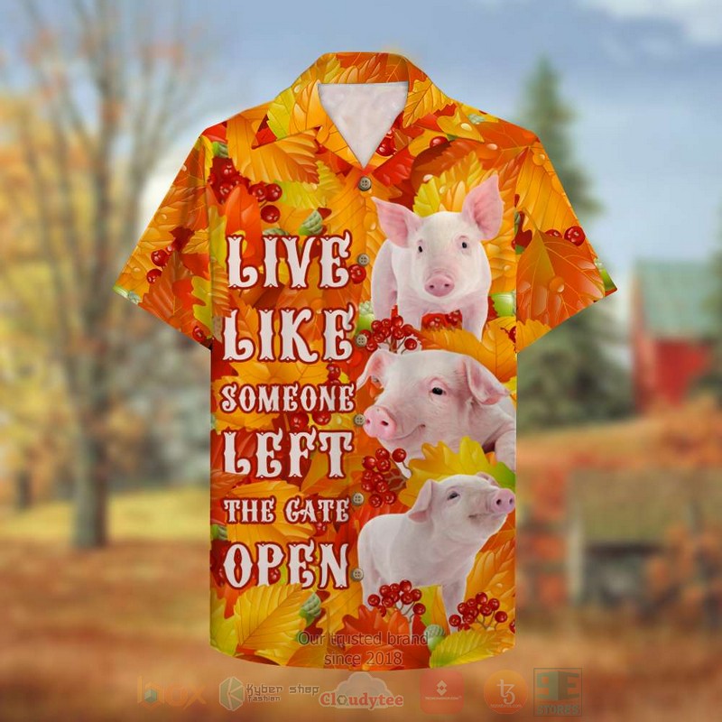 BEST Farmer Live Like Someone Left The Gate Open 3D Aloha Shirt word3