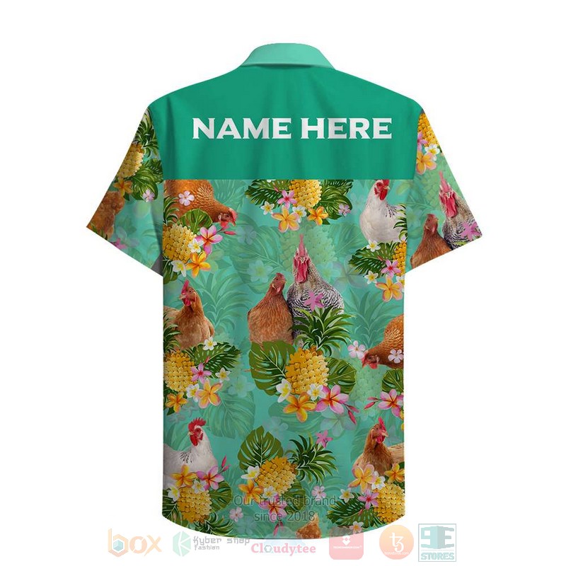 BEST Farmer's Chicken & Flora Custom Name 3D Aloha Shirt word1
