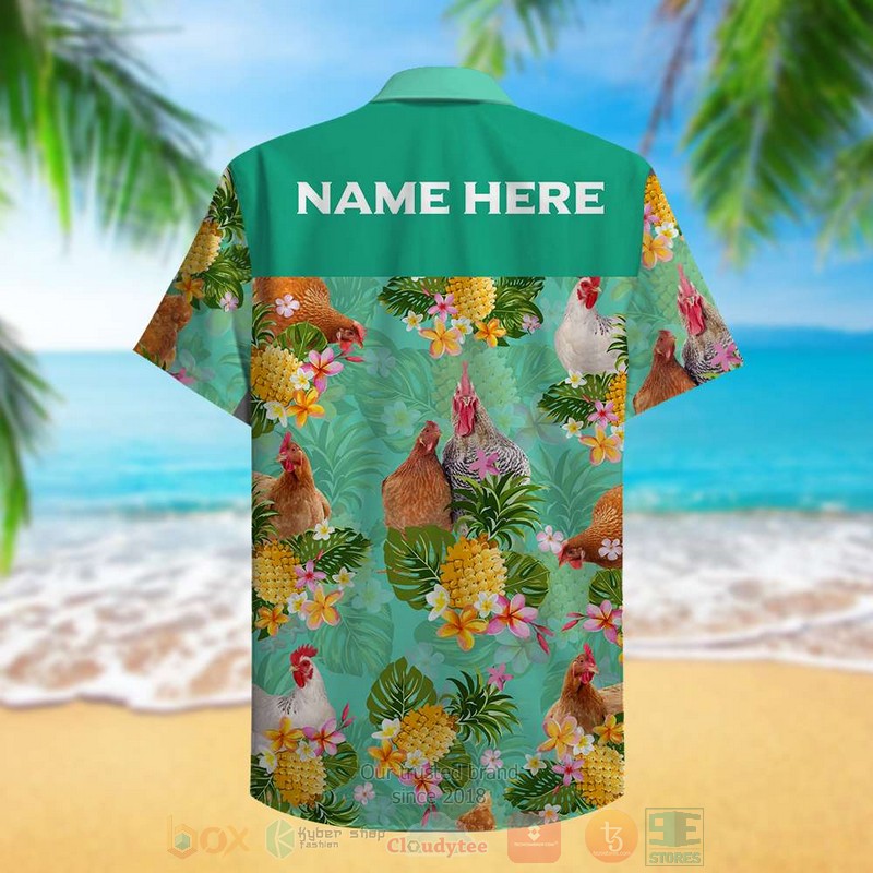 BEST Farmer's Chicken & Flora Custom Name 3D Aloha Shirt 2 BEST Farmer's Chicken & Flora Custom Name 3D Aloha Shirt word2