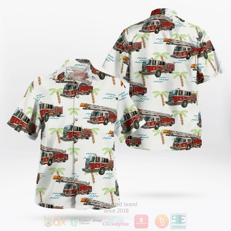 BEST Farmingdale, New York, Farmingdale Fire Department 3D Aloha Shirt word3