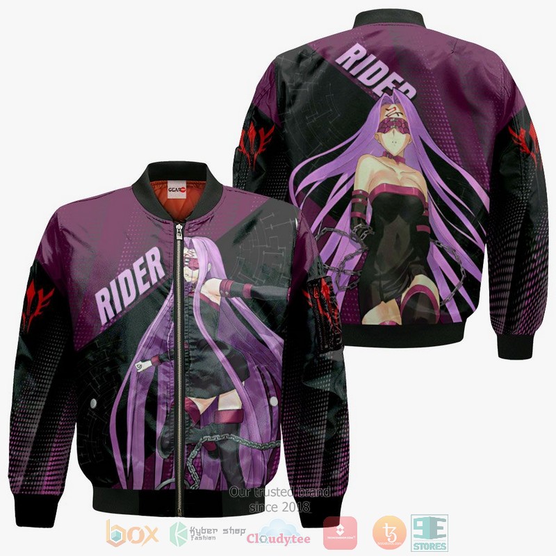 Fate Stay Night Rider Anime 3D Hoodie Bomber Jacket 1 2 3