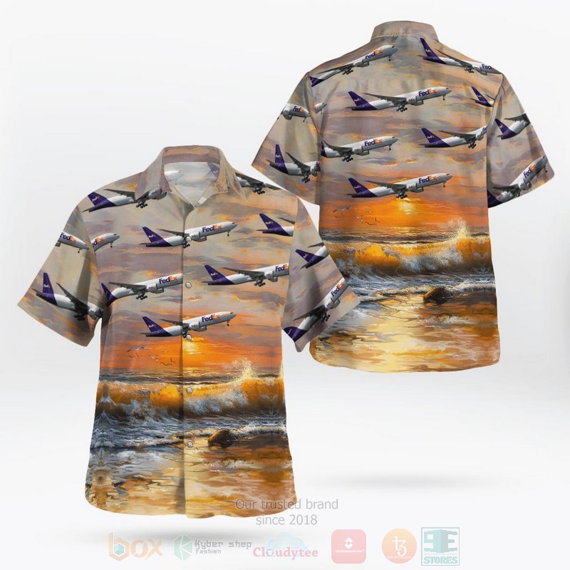 NEW FedEx Express Boeing 777-FS2 Hawaii Shirt 1 NEW FedEx Express Boeing 777-FS2 Hawaii Shirt word1