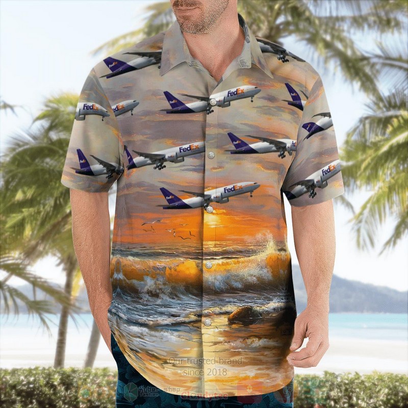 NEW FedEx Express Boeing 777-FS2 Hawaii Shirt 3 NEW FedEx Express Boeing 777-FS2 Hawaii Shirt word1