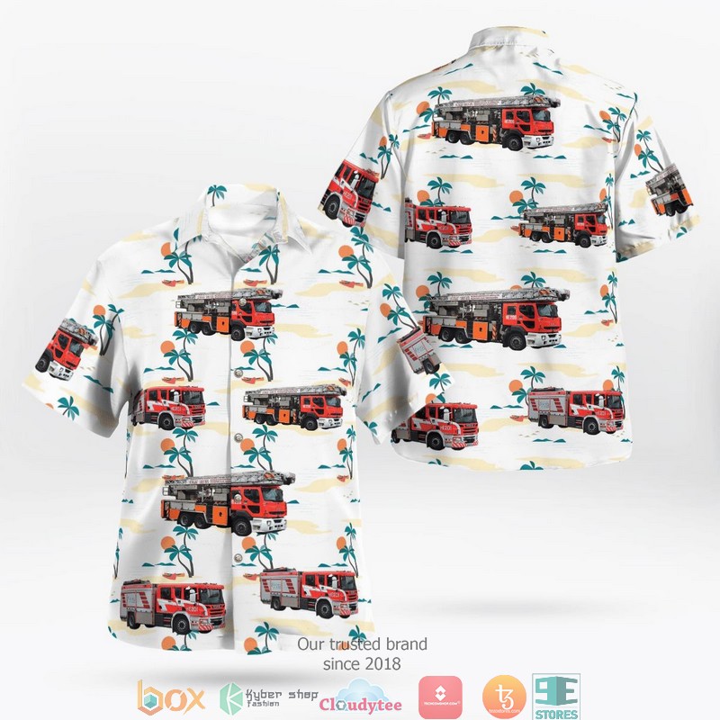 Finland Helsinki City Fire Brigade Limited Hawaiian Shirt word2