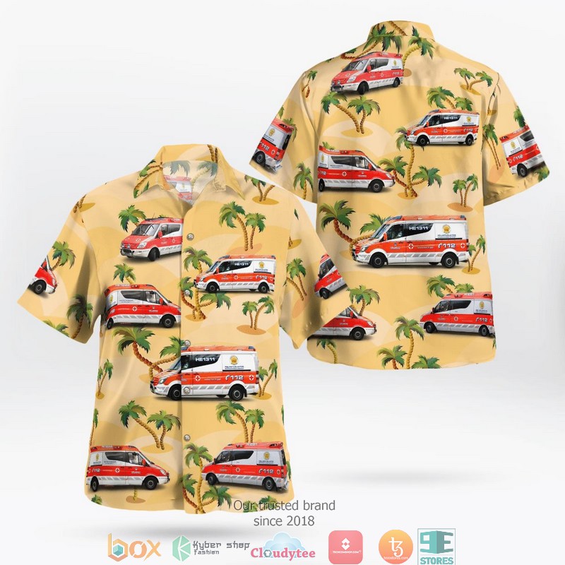 Finland Helsinki Emergency rushes rescue Limited Hawaiian Shirt word3