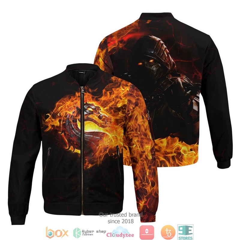 Fire Warrior Bomber Jacket word1