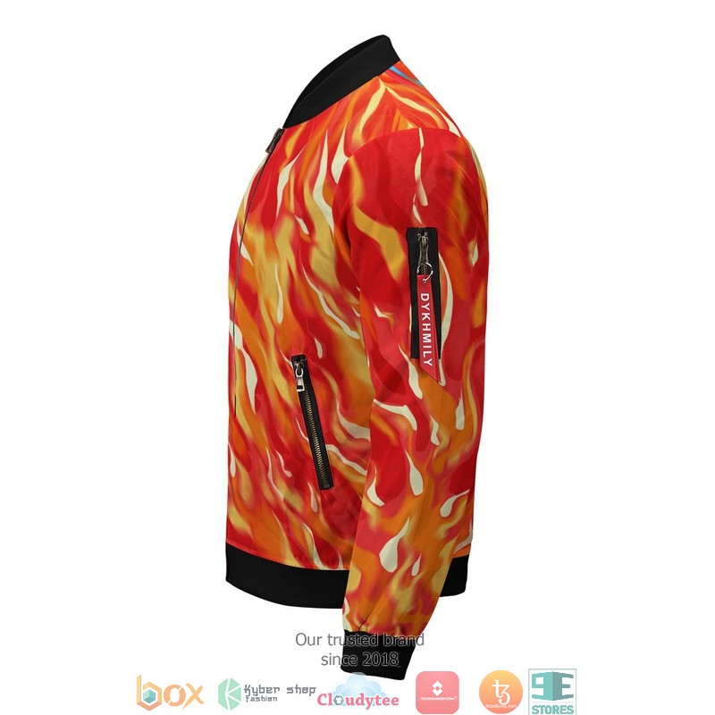 Fire and Ice Todoroki Shoto Bomber Jacket word1