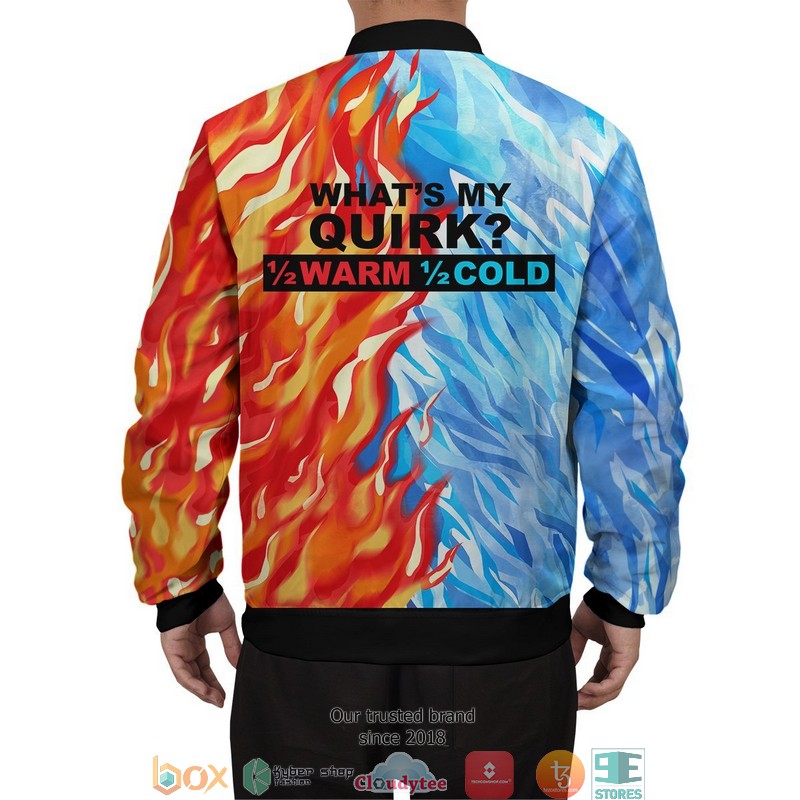 Fire and Ice Todoroki Shoto Bomber Jacket word1