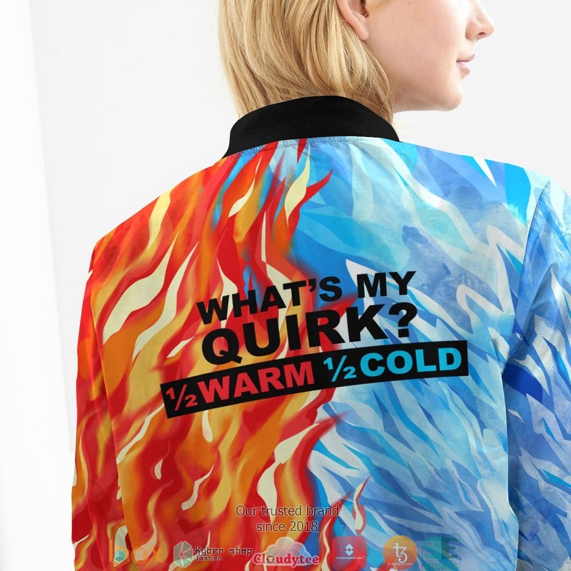 Fire and Ice Todoroki Shoto Bomber Jacket word1
