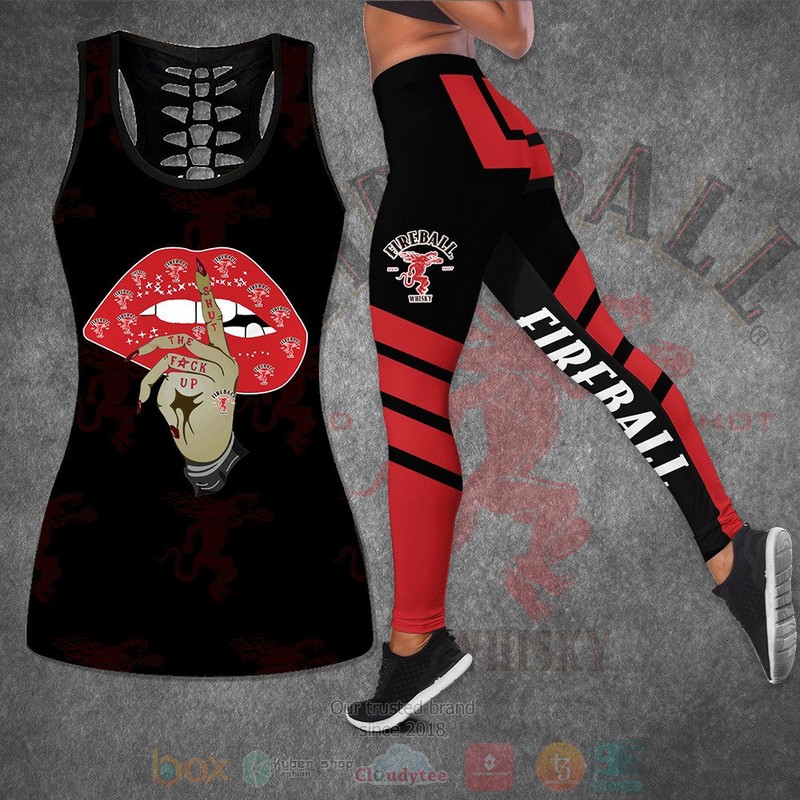 Fireball Cinnamon Whisky Shut The Fack Up Tank Top Leggings