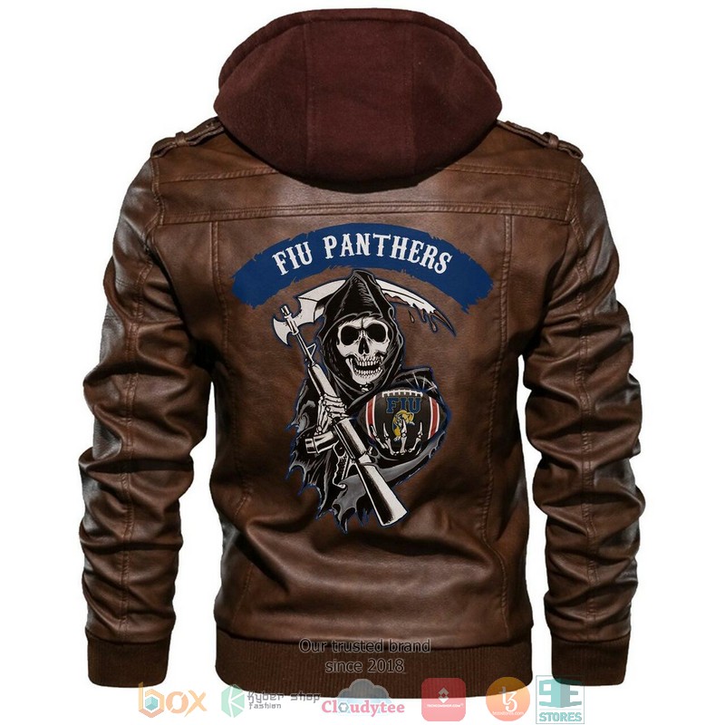 Fiu Panthers NCAA Football Sons Of Anarchy Brown Leather Jacket