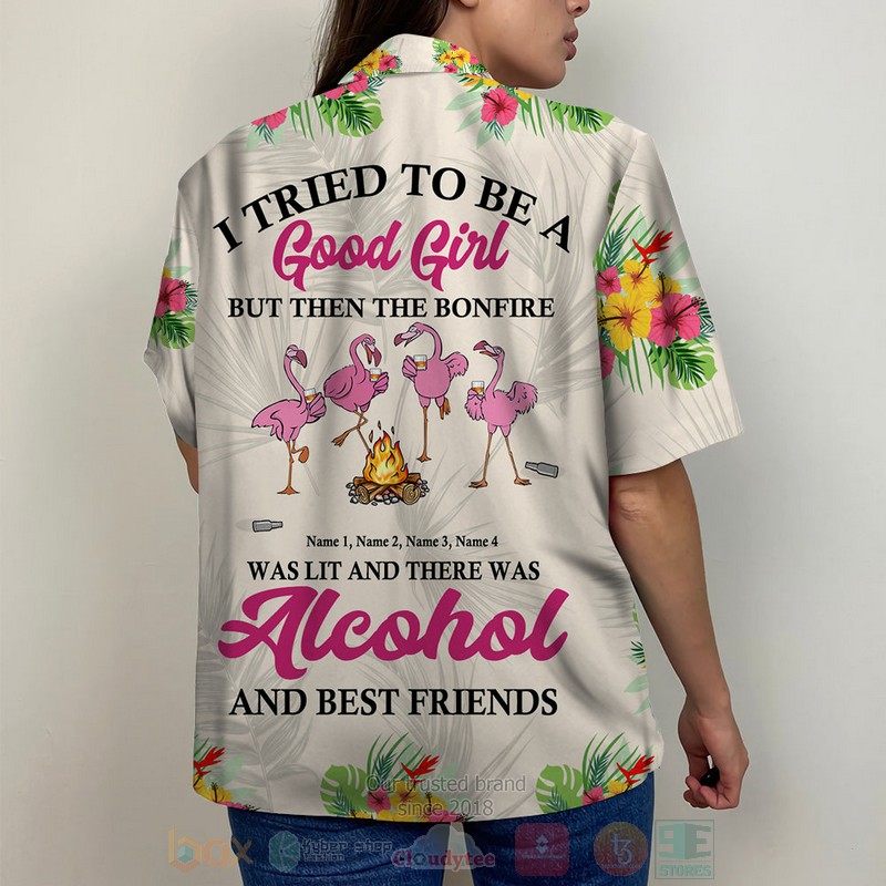 BEST Flamingo Bestie A Good Girl With Alcohol & Best Friends 3D Aloha Shirt 4 BEST Flamingo Bestie A Good Girl With Alcohol & Best Friends 3D Aloha Shirt word3