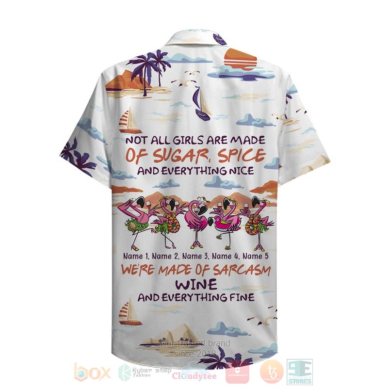 BEST Flamingo Girls Made Of Sarcasm Wine Beach Custom Name 3D Aloha Shirt 6 BEST Flamingo Girls Made Of Sarcasm Wine Beach Custom Name 3D Aloha Shirt word2