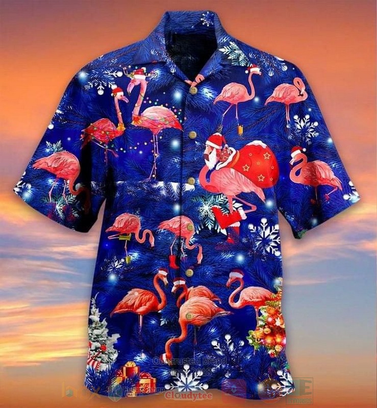 BEST Flamingo Merry Christmas All Over Print Aloha Shirt 3 Flamingo Merry Christmas Short Sleeve Hawaiian Shirt