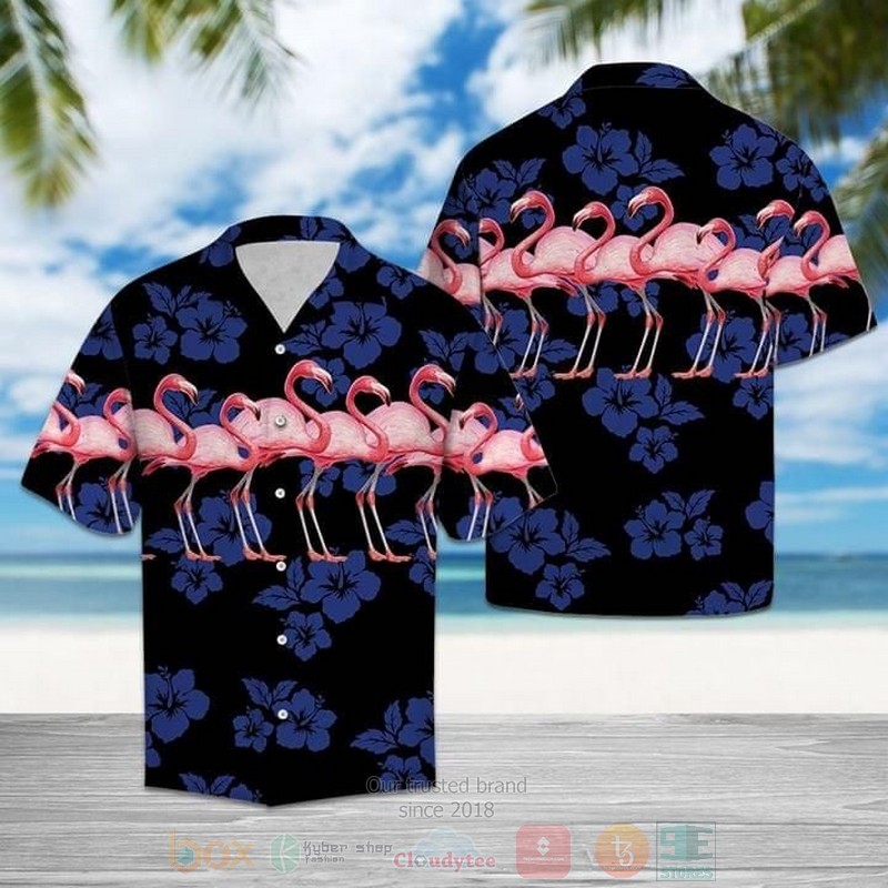 Flamingos Short Sleeve Hawaiian Shirt