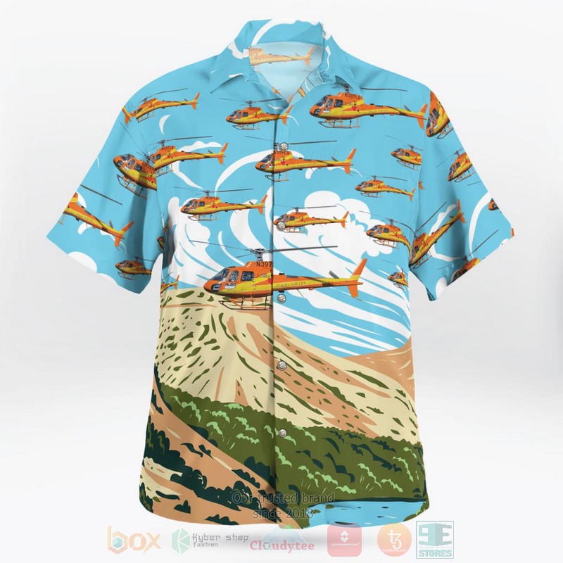 BEST Flight for Life Colorado Eurocopter Ecureuil AS 350 Helicopters 3D Aloha Shirt word1