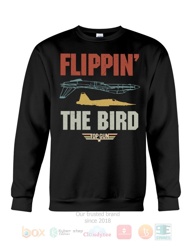 Flippin The Bird Top Gun Hoodie, Shirt word1