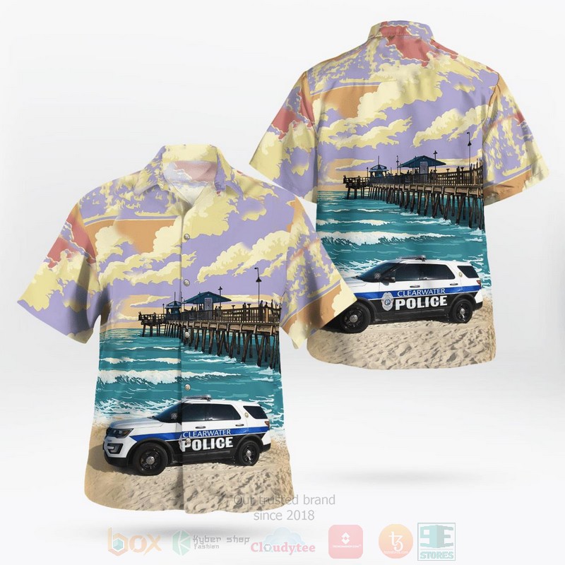 BEST Florida, Clearwater Police Department 3D Aloha Shirt 9 BEST Florida, Clearwater Police Department 3D Aloha Shirt word1