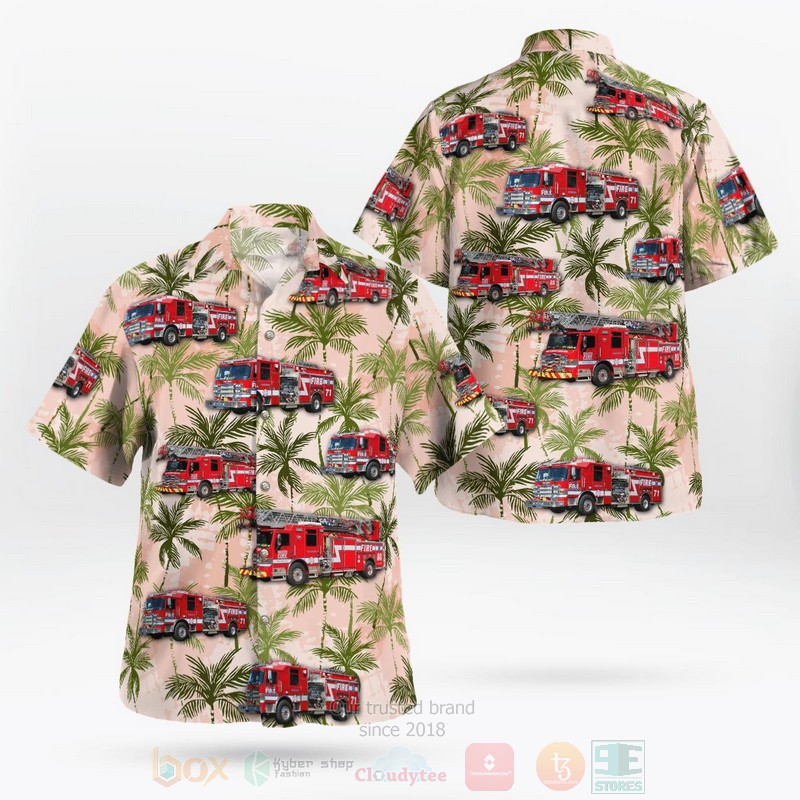 Florida Coral Springs Fire Department Hawaiian Shirt