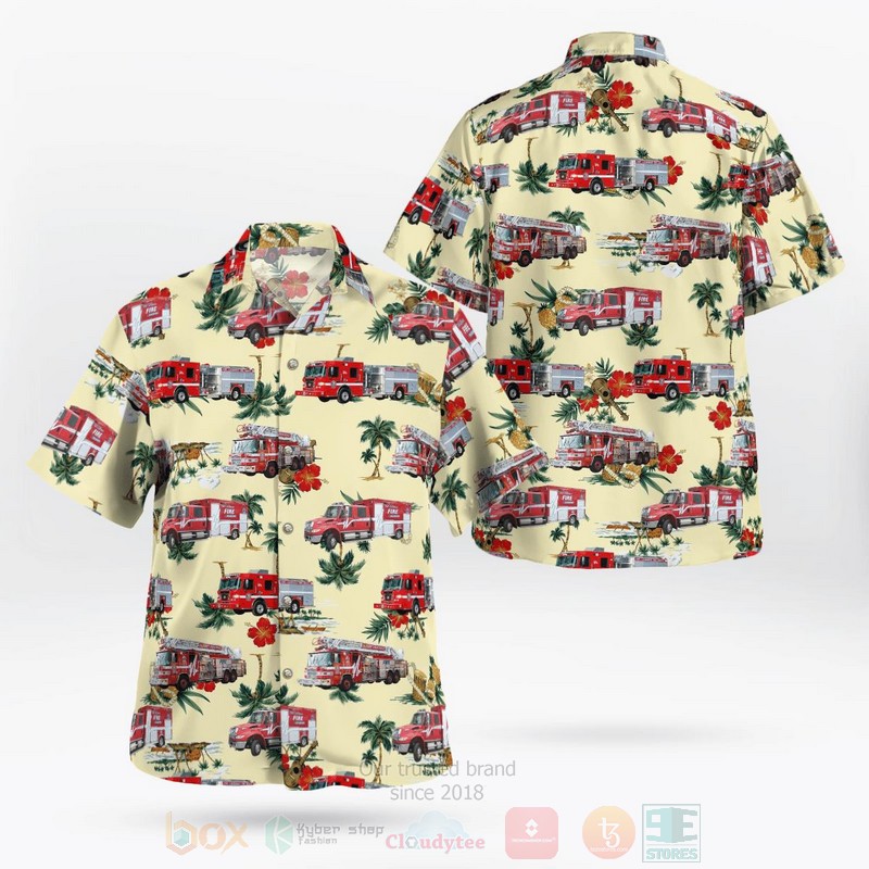 Florida Fort Lauderdale Fire Rescue Department Hawaiian Shirt