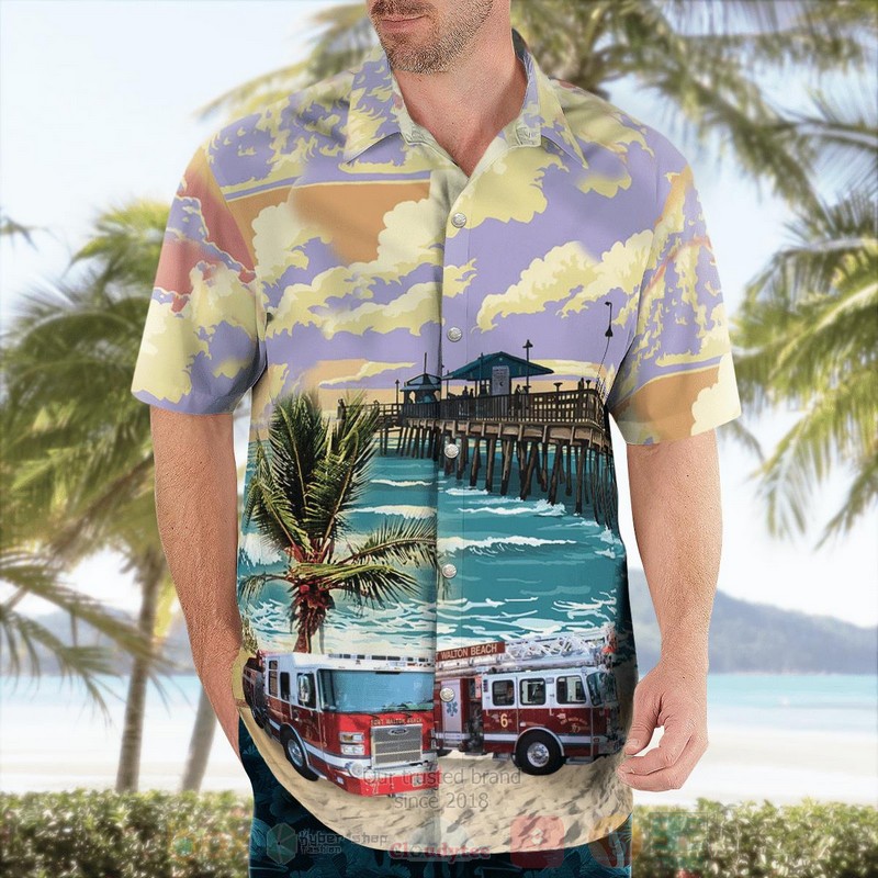 BEST Florida, Fort Walton Beach Fire Department 3D Aloha Shirt word3