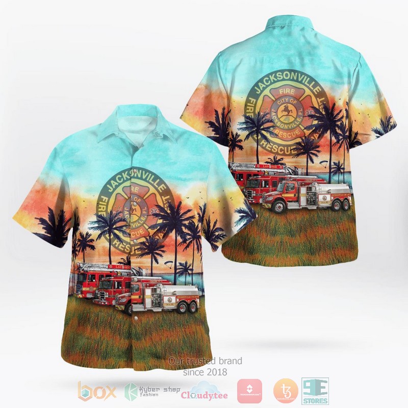 Florida Jacksonville Fire And Rescue Department Hawaiian Shirt