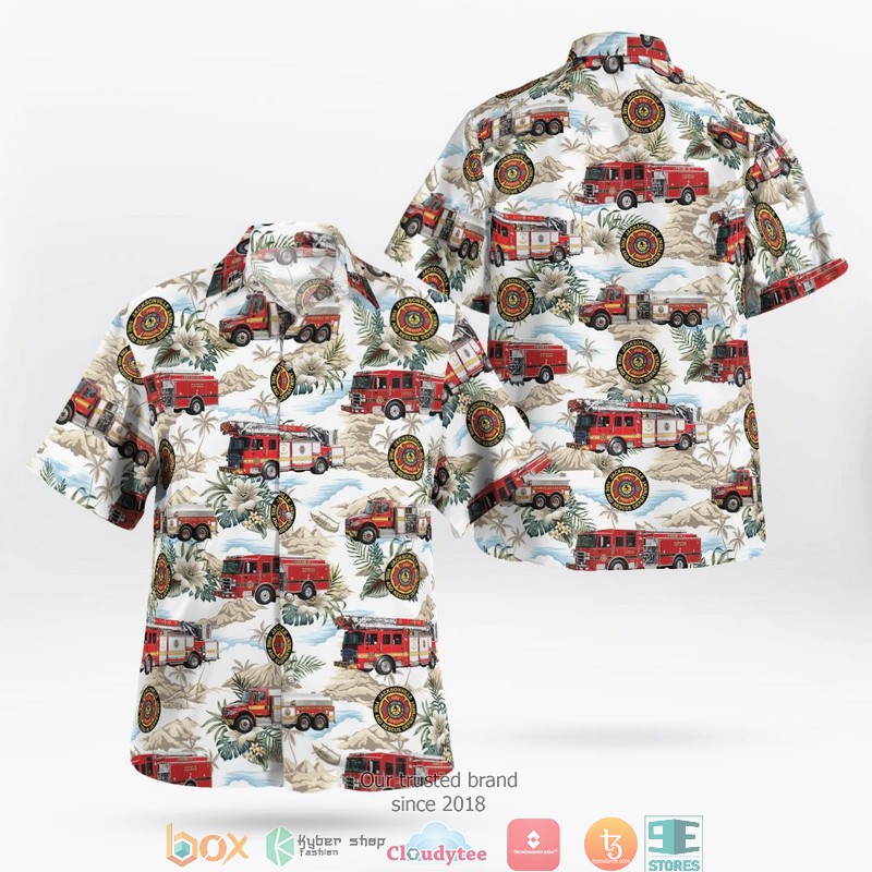 Florida Jacksonville Fire and Rescue Department Hawaiian Shirt word2