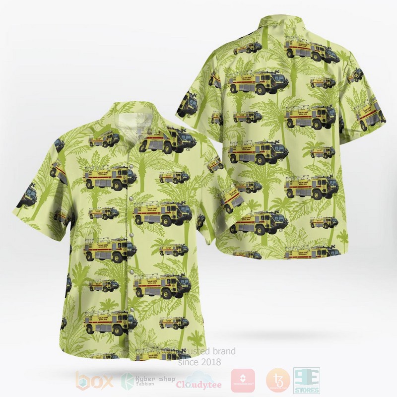 BEST Florida, Lakeland Fire Department, Lakeland Linder Regional Airport 3D Aloha Shirt word2