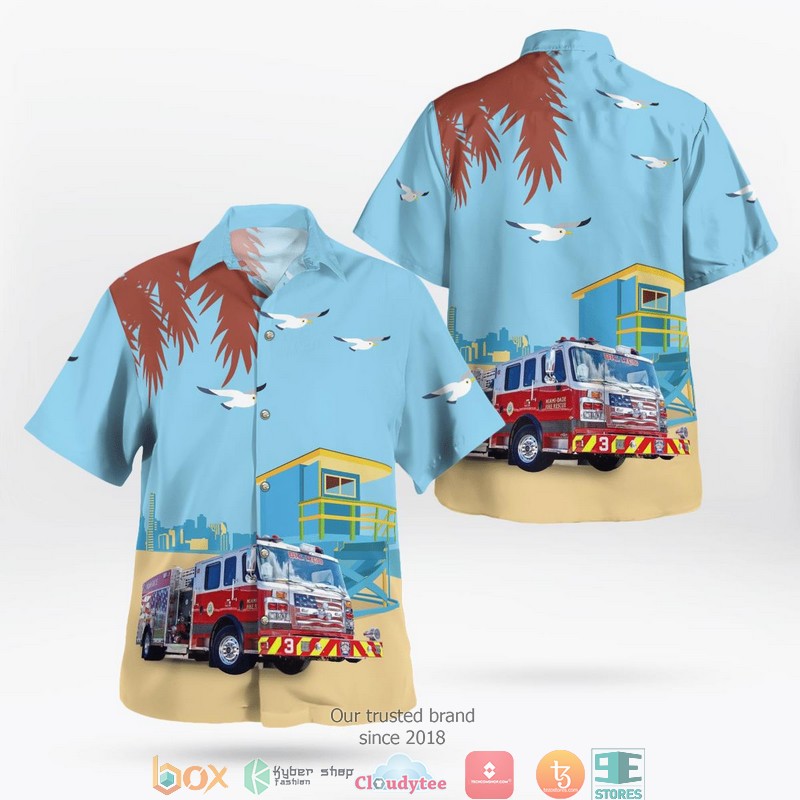 Florida Miami Dade Fire Rescue Department Big Red Hawaii 3D Shirt