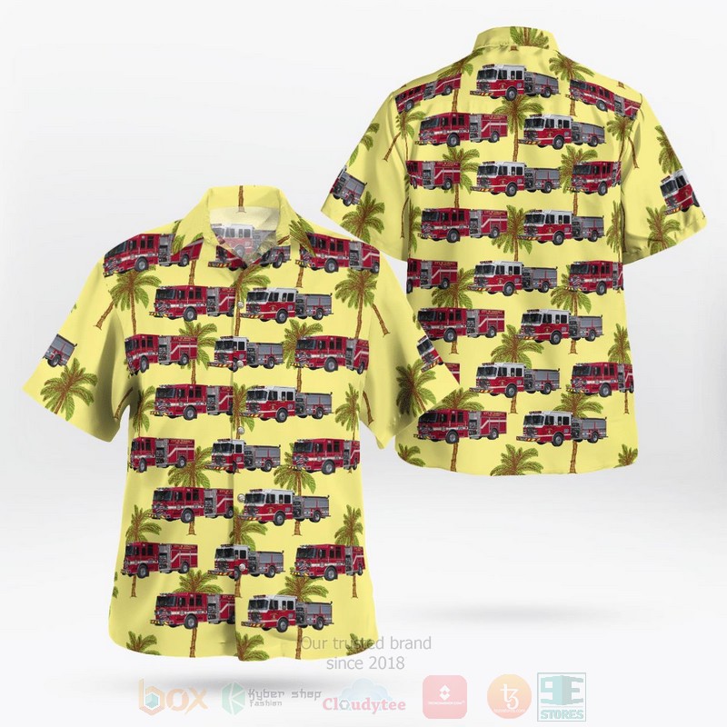 BEST Florida, Minneola Fire Rescue 3D Aloha Shirt word3