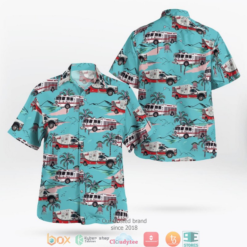 Florida Palm Harbor Fire Rescue Hawaii 3D Shirt 1 Florida Palm Harbor Fire Rescue Hawaii 3D Shirt