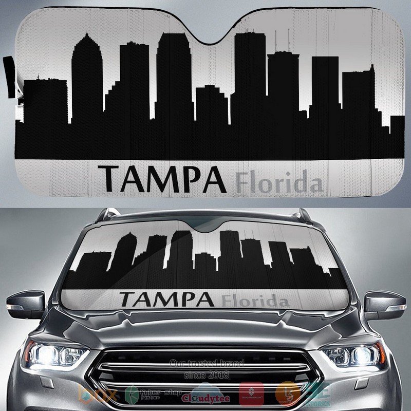 Florida Tampa Skyline Car Sunshade