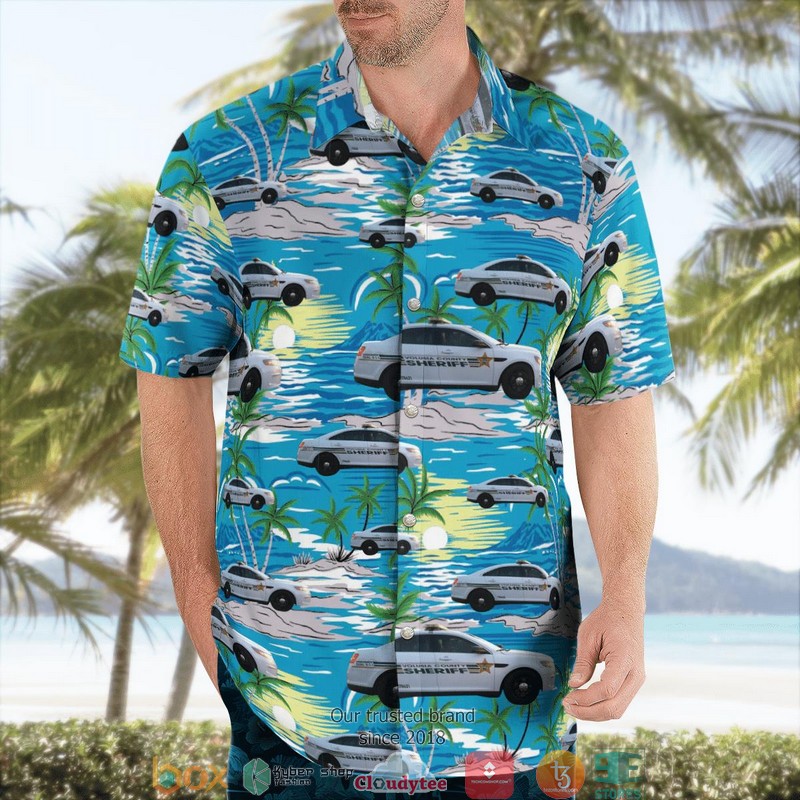 Florida Volusia County Sheriffs Office VCSO Ford Police Interceptor 3D Hawaii Shirt 1 2
