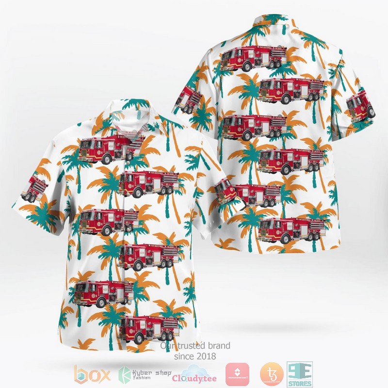 NEW Fort Montgomery New York Fort Montgomery Fire District white Hawaii Shirt word3
