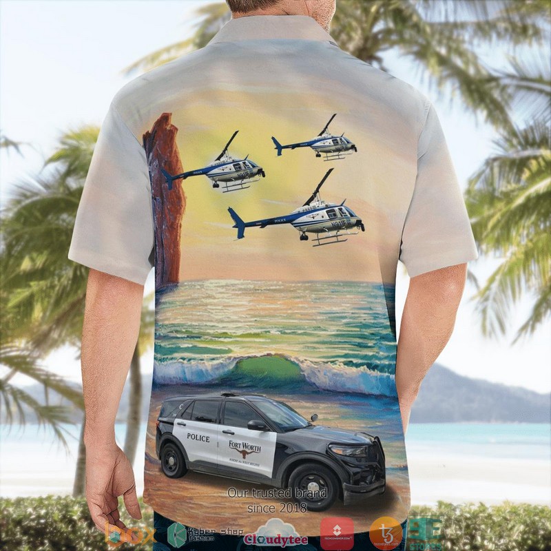 Fort Worth Texas Fort Worth Police Department Ford Explorer Police Interceptor Utility And Bell 206B Helicopter Hawaiian Shirt 2 Fort Worth Texas Fort Worth Police Department Ford Explorer Police Interceptor Utility And Bell 206B Helicopter Hawaiian Shirt word1