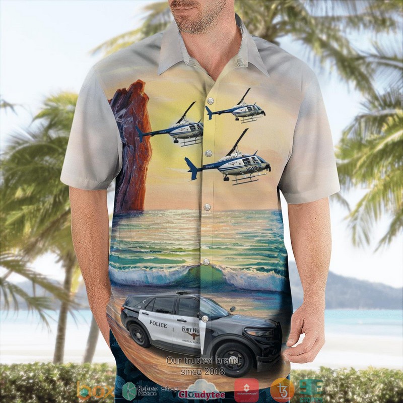 Fort Worth Texas Fort Worth Police Department Ford Explorer Police Interceptor Utility And Bell 206B Helicopter Hawaiian Shirt 4 Fort Worth Texas Fort Worth Police Department Ford Explorer Police Interceptor Utility And Bell 206B Helicopter Hawaiian Shirt word1