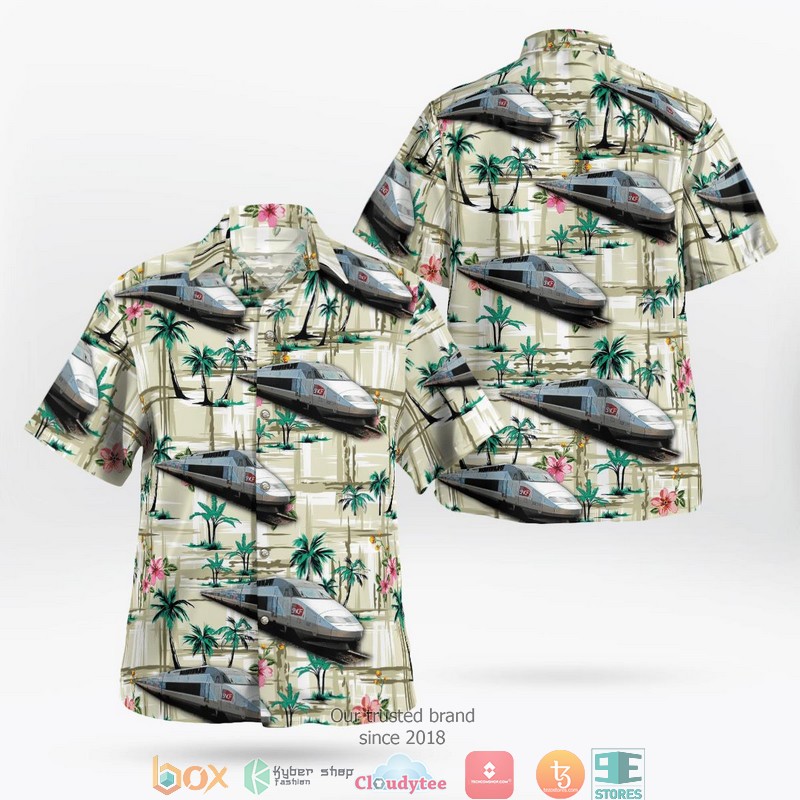 France SNCF TGV Atlantique Limited Hawaiian Shirt word2