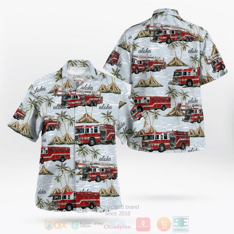 BEST Frederick County, Maryland, Vigilant Hose Company 3D Aloha Shirt word1