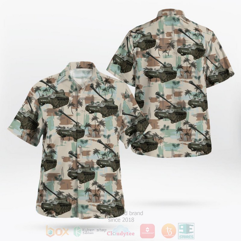 BEST French Army AMX-13-75 Light Tank 3D Aloha Shirt word3