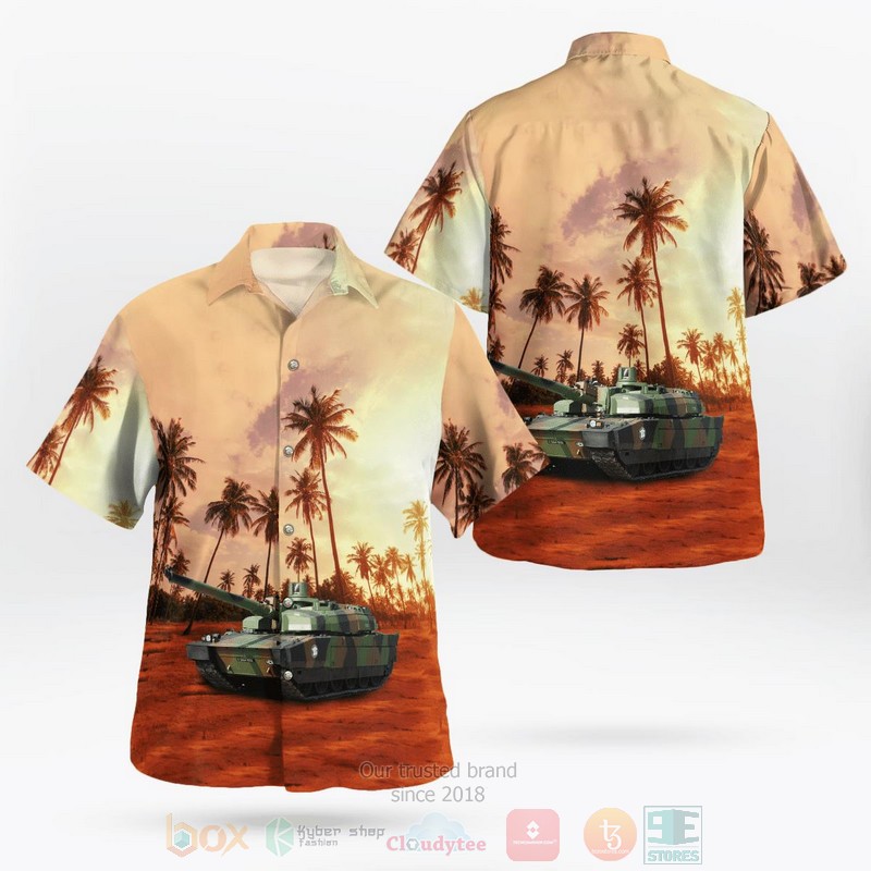 BEST French Army AMX-56 Nexter Leclerc Main Battle Tank 3D Aloha Shirt word2