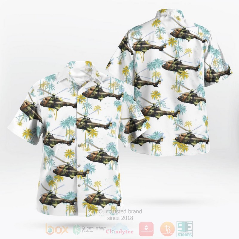 BEST French Army Eurocopter AS532 3D Aloha Shirt word1