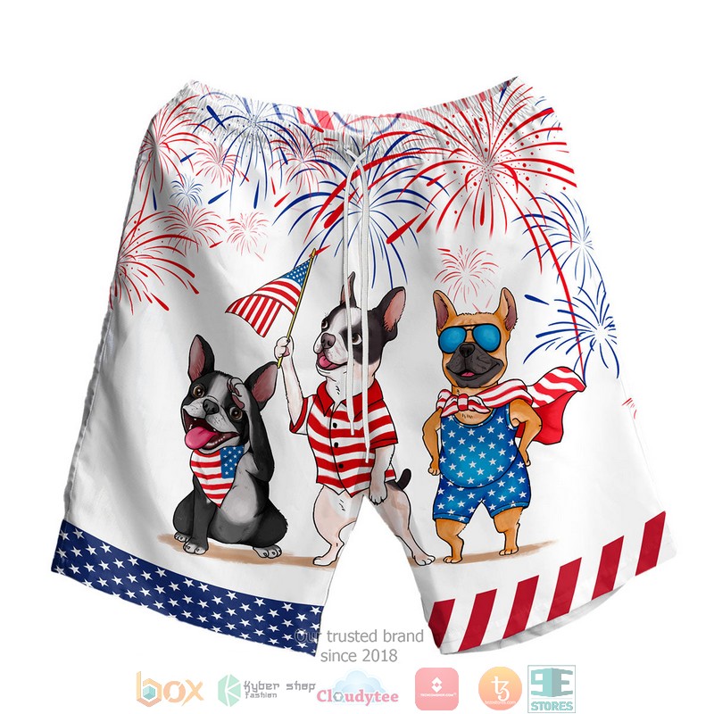 NEW French Bulldog Firework Independence Day Hawaii Shirt, Shorts 3 NEW French Bulldog Firework Independence Day Hawaii Shirt, Shorts word3