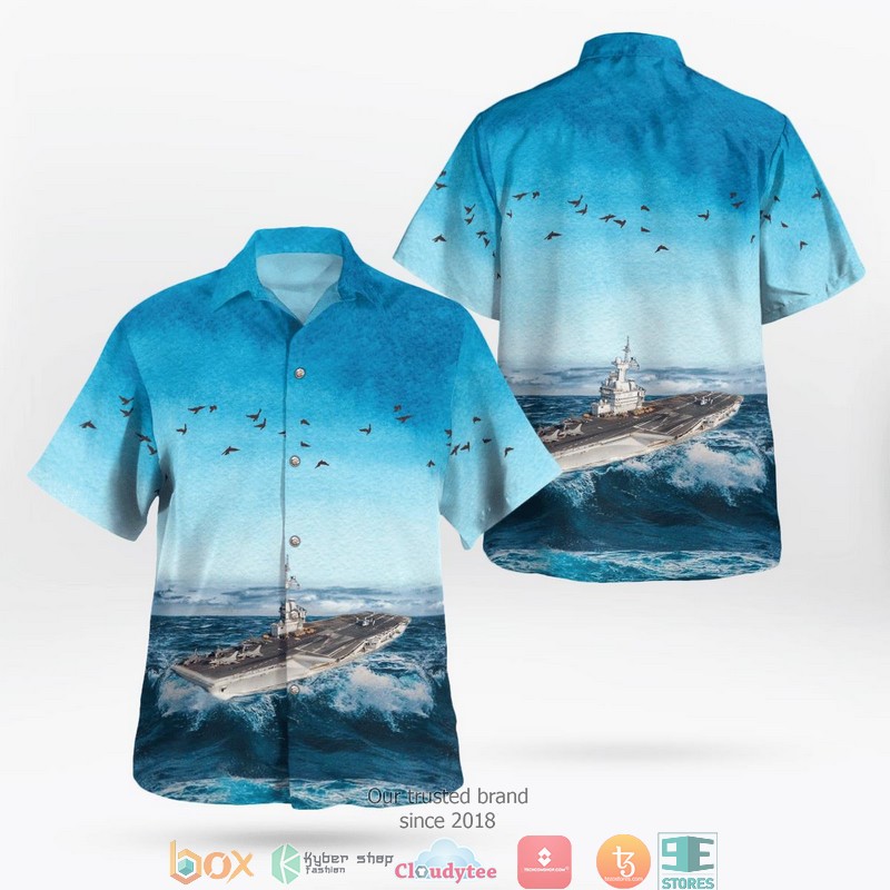 French Navy Charles de Gaulle 3D Hawaii Shirt