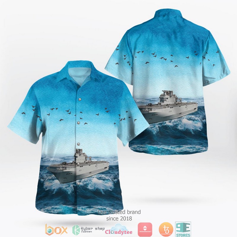 French Navy Dixmude L9015 3D Hawaii Shirt