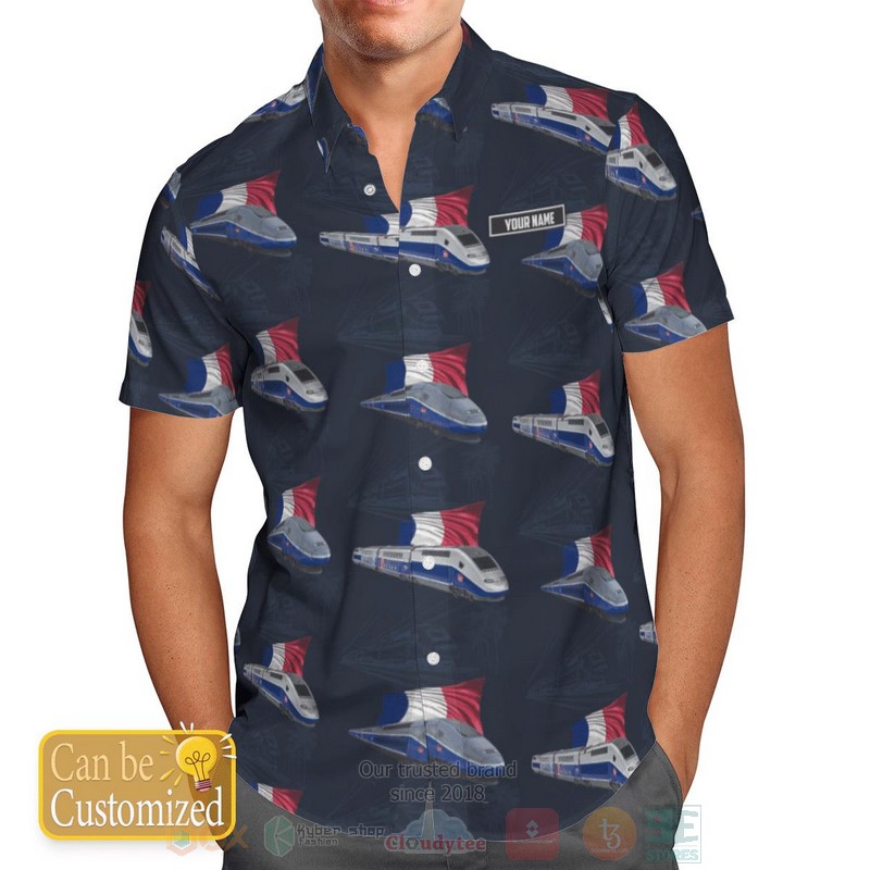 French Train Driver 1 Custom Name Hawaiian Shirt