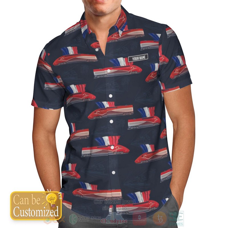 French Train Driver 2 Custom Name Hawaiian Shirt