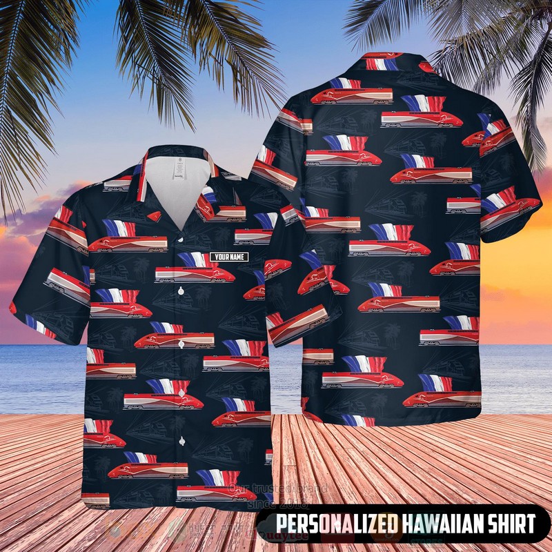 BEST French Train Driver 2 Custom Name 3D Aloha Shirt 2 French Train Driver 2 Custom Name Hawaiian Shirt 1