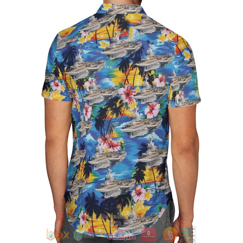 French aircraft carrier Charles de Gaulle French Navy Hawaiian Shirt 3 French aircraft carrier Charles de Gaulle French Navy Hawaiian Shirt 1 2