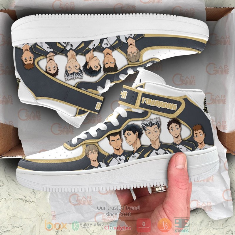 NEW Fukurodani team Haikyuu Anime High Top Air Force Shoes 4 Fukurodani team Haikyuu Anime High Air Force Shoes 1 2 3