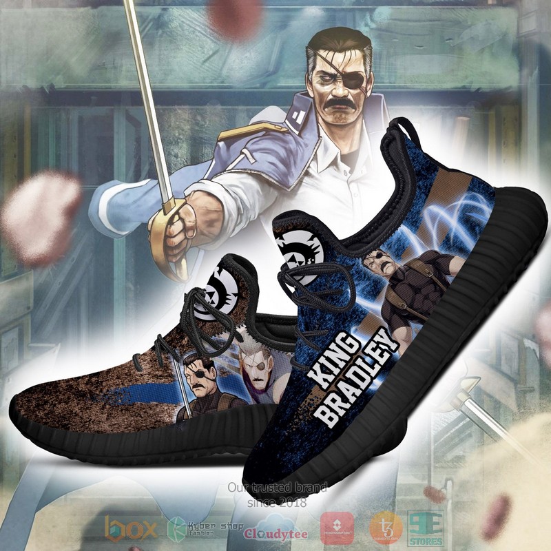 BEST Fullmetal Alchemist King Bradley Character Reze Shoes Sneaker 3 Fullmetal Alchemist King Bradley Character Anime Reze Shoes 1 2